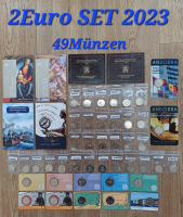 49 x 2Euro - 2023 komplettes Set aller Ausgaben (ohne Monaco)