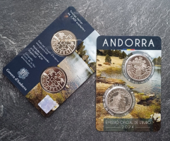 2 x 1,25Euro Andorra 2024 im Blister