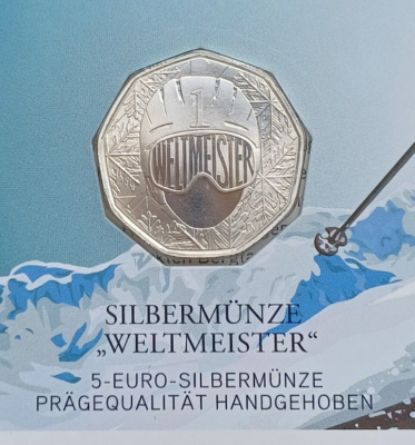 5 Euro Silber Österreich 2025 Hgh - Weltmeister