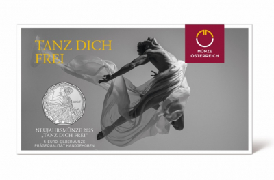 5 Euro Silber Österreich 2025 Hgh - Neujahrsmünze Tanz dich frei